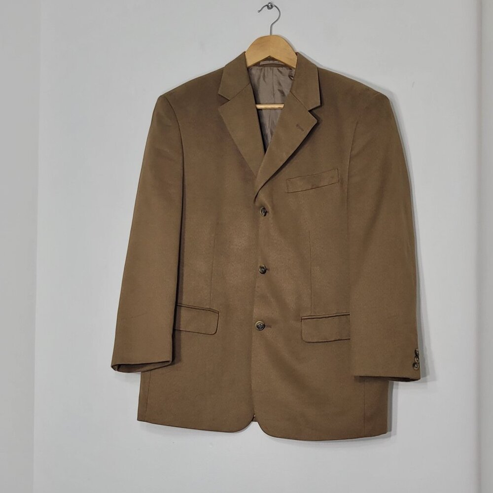 Boulevard Club Vintage Carmel Professor Notch Lapel Button Front Blazer Size 40